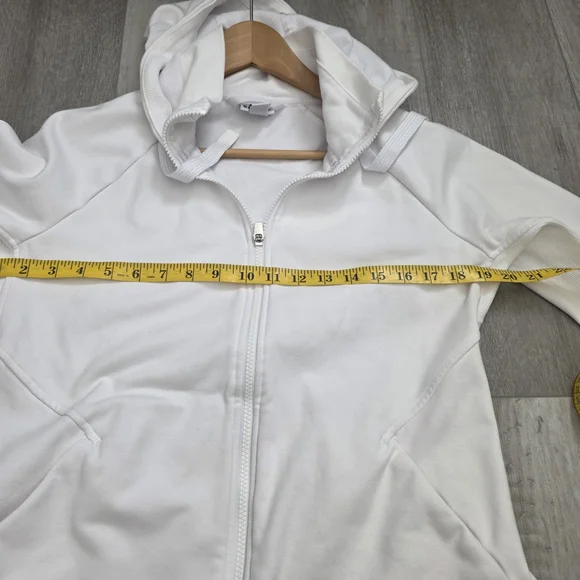 Athleta Triumph Women's White Zip-Up Hoodie White - Picture 8 of 11